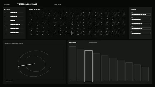 Monochrome decision vector command interface — free 3840x2160 4K wallpaper image