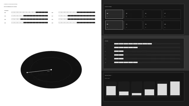 Dark orbital navigation interface with data panels — free 3840x2160 4K wallpaper image