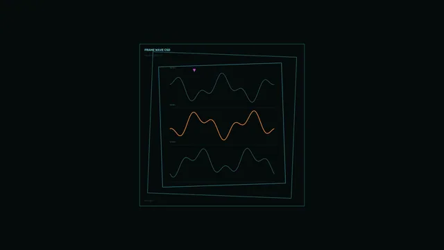Neon waveform chart on a dark grid — free 3840x2160 4K wallpaper image