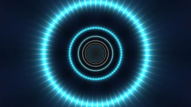 Concentric cyan rings with radial light beams — free 3840x2160 4K wallpaper image