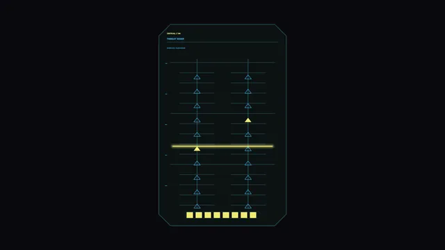 Neon threat-riser tactical interface diagram — free 3840x2160 4K wallpaper image