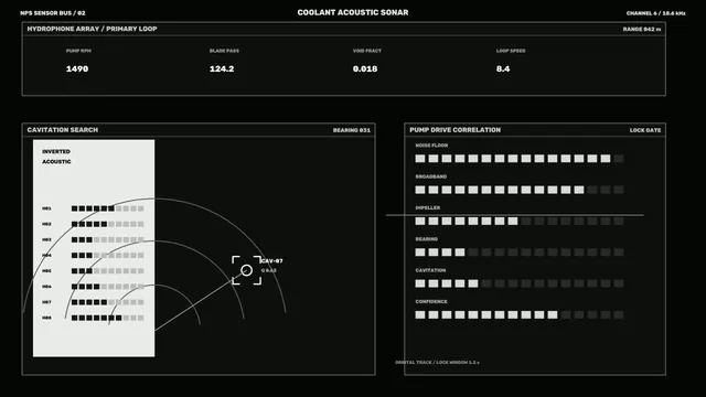Monochrome acoustic sonar system dashboard — free 3840x2160 4K wallpaper image