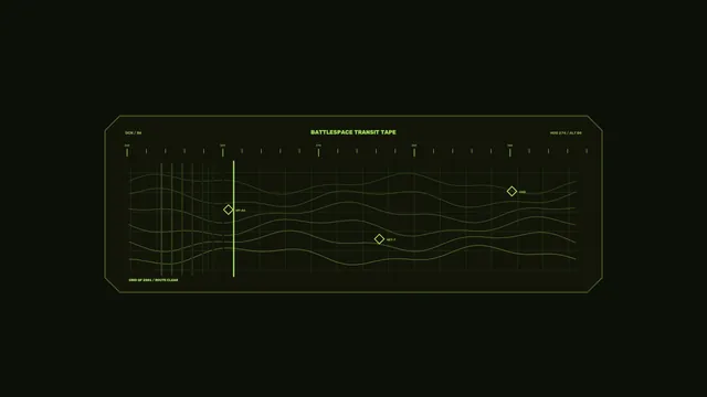 Green tactical transit grid on black — free 3840x2160 4K wallpaper image
