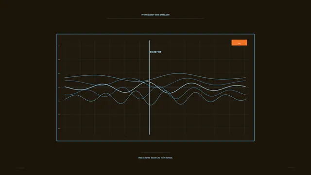 Blue Frequency Waveform on a Dark Grid — free 3840x2160 4K wallpaper image