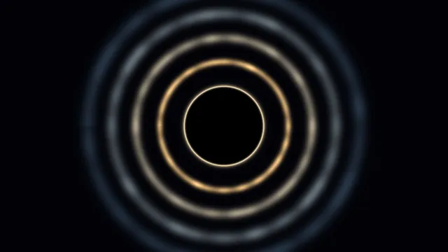 Concentric luminous rings on a black field — free 3840x2160 4K wallpaper image