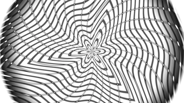 Monochrome warped grid with radial flower center — free 3840x2160 4K wallpaper image