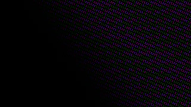 Curved purple and green pixel grid on black — free 3840x2160 4K wallpaper image