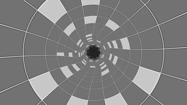Concentric radial grid with warped central symmetry — free 3840x2160 4K wallpaper image