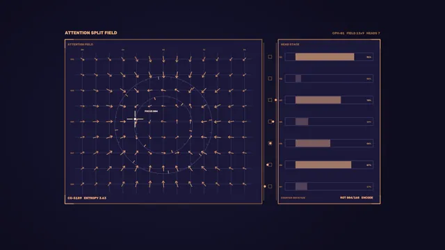 Attention field vector grid with focus rings — free 3840x2160 4K wallpaper image