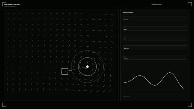Magnetic field vector map with orbital rings — free 3840x2160 4K wallpaper image