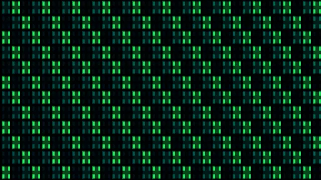 Neon green and teal pixel grid pattern — free 3840x2160 4K wallpaper image