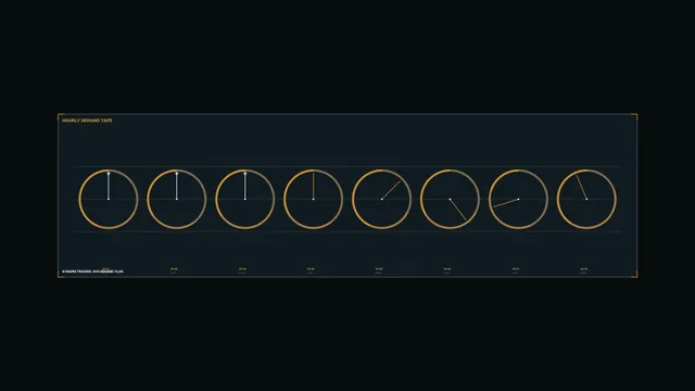Hourly Demand Tape with Eight Clock Dials — free 3840x2160 4K wallpaper image