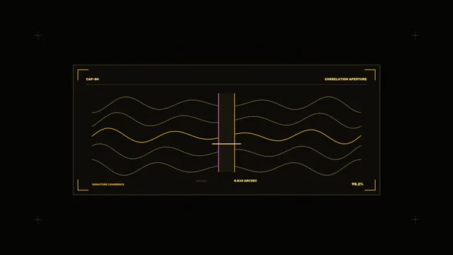 Waveform aperture diagram in black and amber — free 3840x2160 4K wallpaper image