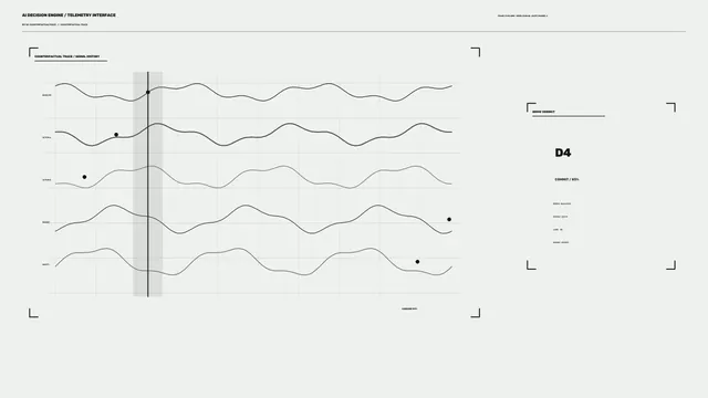 Monochrome Telemetry Interface with Signal Graphs — free 3840x2160 4K wallpaper image