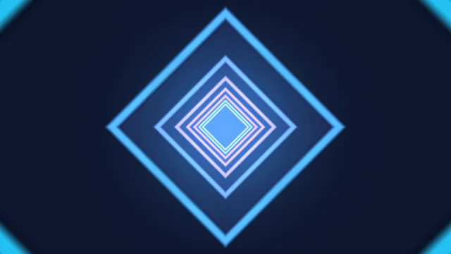 Neon diamond geometry on a midnight blue field — free 3840x2160 4K wallpaper image