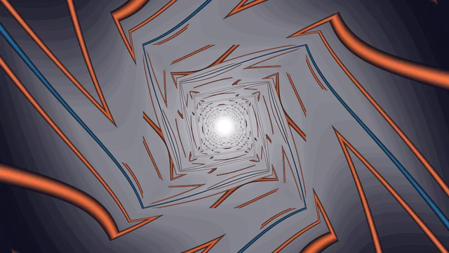 Concentric neon squares forming a dark tunnel — free 3840x2160 4K wallpaper image
