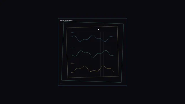 Neon waveform chart on a dark technical grid — free 3840x2160 4K wallpaper image