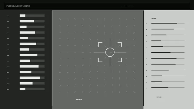 Monochrome targeting interface with radial geometry — free 3840x2160 4K wallpaper image
