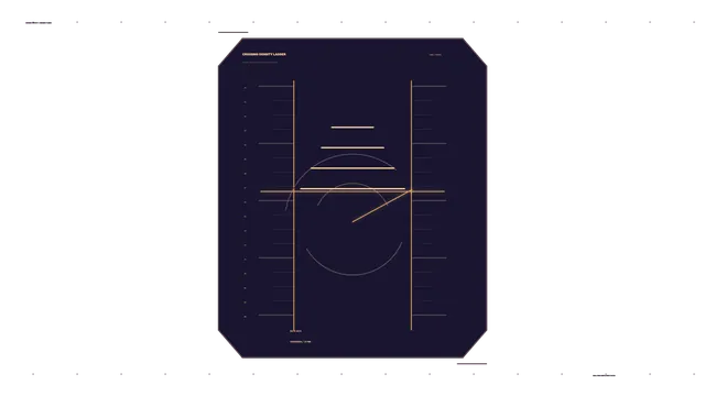 Geometric density chart in amber on navy — free 3840x2160 4K wallpaper image