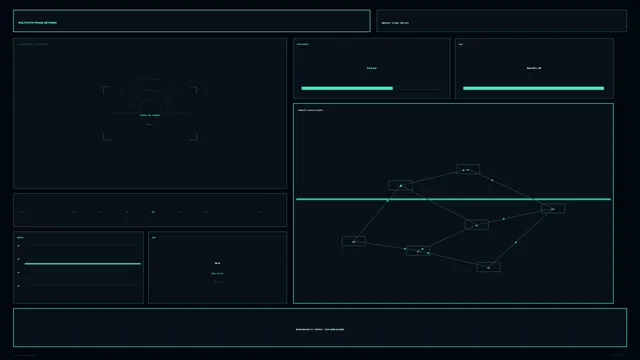 Dark telemetry dashboard with route geometry — free 3840x2160 4K wallpaper image