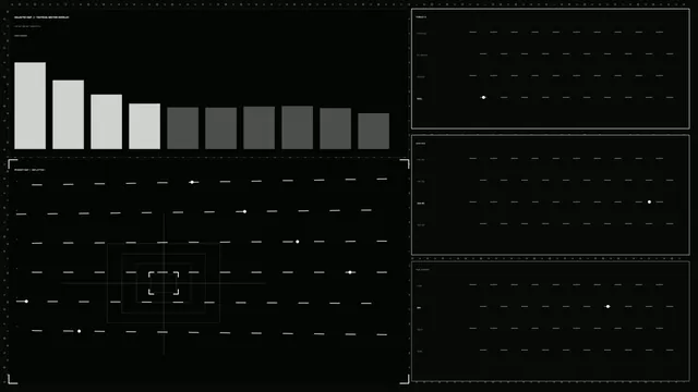 Monochrome tactical grid with signal panels — free 3840x2160 4K wallpaper image