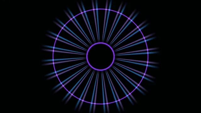 Violet concentric rings with radial light beams — free 3840x2160 4K wallpaper image
