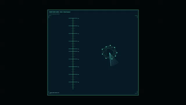 Neon mission target ladder on a dark grid — free 3840x2160 4K wallpaper image