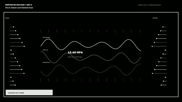 Monochrome pressure trace control diagram — free 3840x2160 4K wallpaper image