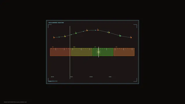 Dark aerospace telemetry panel with flight graph — free 3840x2160 4K wallpaper image