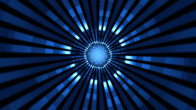 Blue radial tunnel with luminous central axis — free 3840x2160 4K wallpaper image