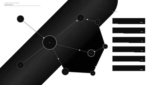 Monochrome network diagram with status panels — free 3840x2160 4K wallpaper image