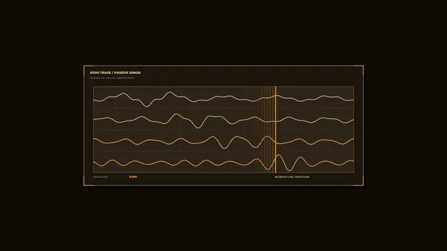 Amber Waveform Analysis on a Dark Grid — free 3840x2160 4K wallpaper image