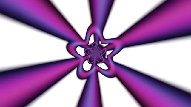Radial magenta and violet geometric flower — free 3840x2160 4K wallpaper image