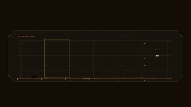 Amber telemetry ledger with geometric data grid — free 3840x2160 4K wallpaper image