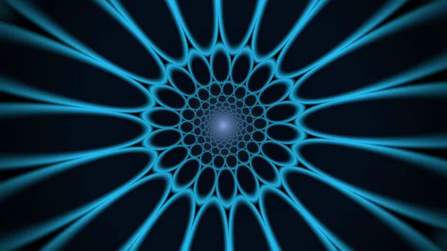 Cyan radial tunnel with nested oval geometry — free 3840x2160 4K wallpaper image