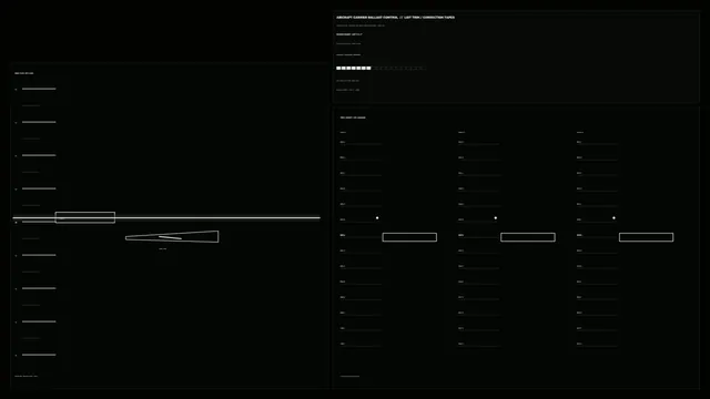 Black aircraft control schematic with white geometry — free 3840x2160 4K wallpaper image