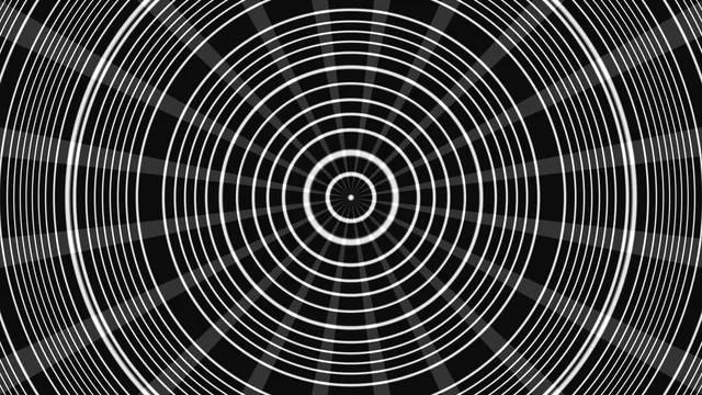 Monochrome concentric rings with radial divisions — free 3840x2160 4K wallpaper image