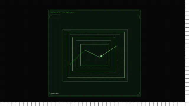Neon green flight chart on a dark grid — free 3840x2160 4K wallpaper image