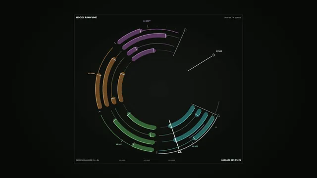 Concentric ring void technical diagram — free 3840x2160 4K wallpaper image