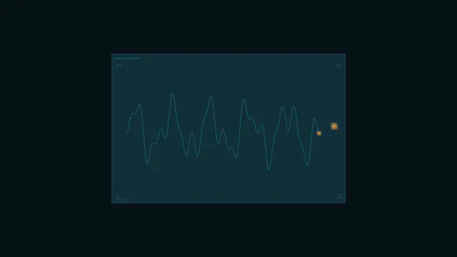 Cyan waveform panel with orange signal markers — free 3840x2160 4K wallpaper image