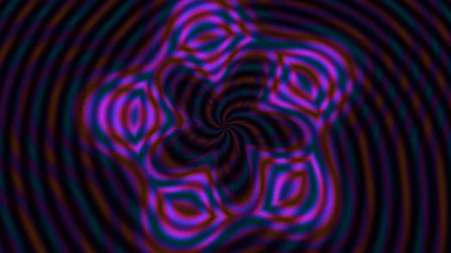 Neon vortex with concentric warped contours — free 3840x2160 4K wallpaper image