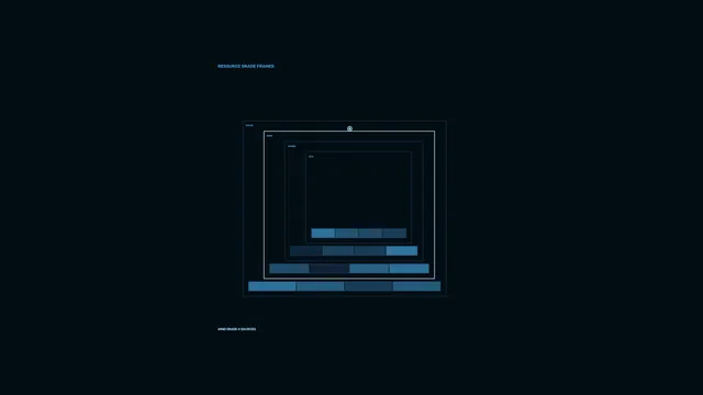 Nested blue interface geometry on a dark field — free 3840x2160 4K wallpaper image