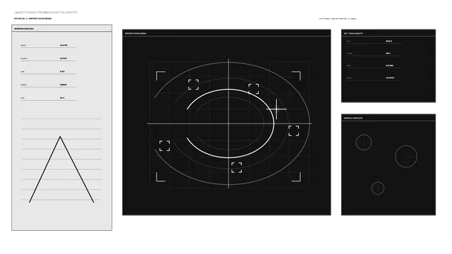Monochrome sonar telemetry interface with orbital grids — free 3840x2160 4K wallpaper image