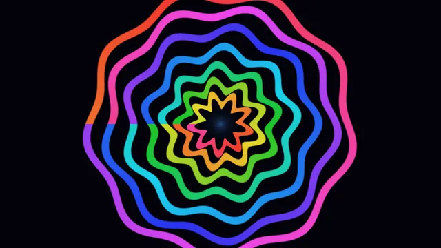 Concentric neon contour lines on black — free 3840x2160 4K wallpaper image