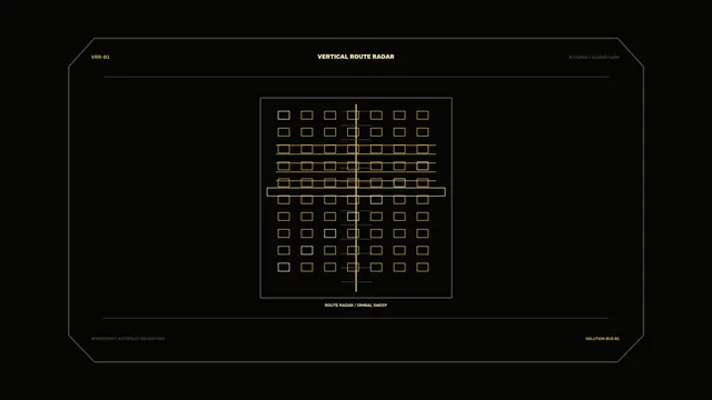 Vertical route radar with geometric grid — free 3840x2160 4K wallpaper image