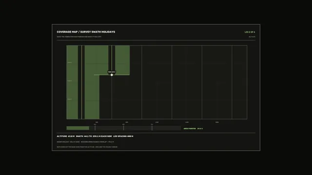 Dark green coverage map with survey grid geometry — free 3840x2160 4K wallpaper image