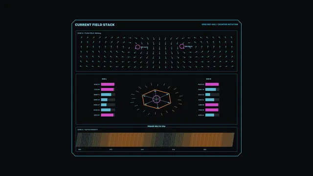 Neon current field telemetry dashboard — free 3840x2160 4K wallpaper image