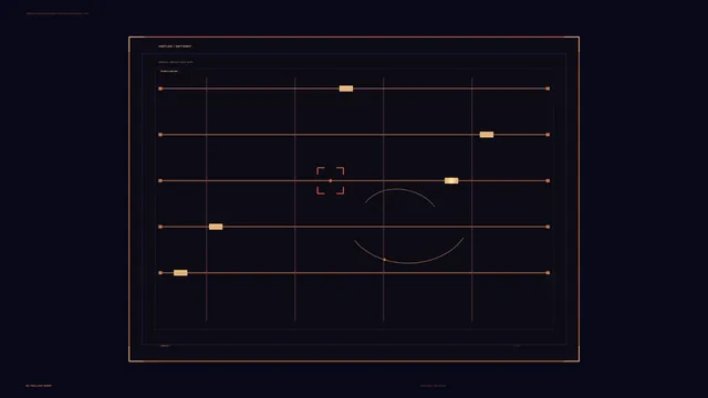 Dark technical grid with copper tracking geometry — free 3840x2160 4K wallpaper image