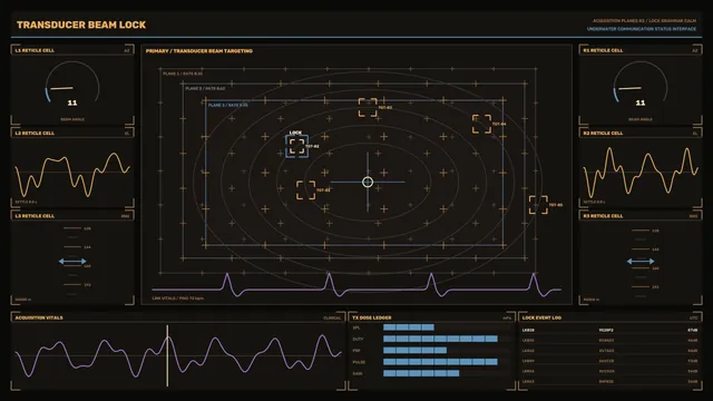 Transducer beam lock telemetry interface — free 3840x2160 4K wallpaper image