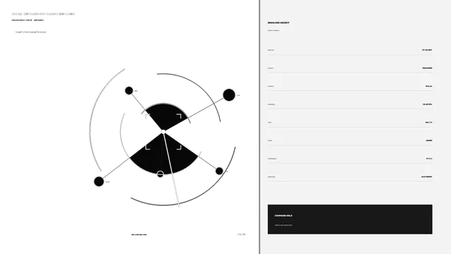 Monochrome containment target control interface — free 3840x2160 4K wallpaper image